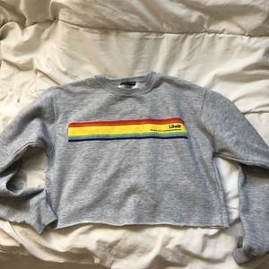 Brandy Melville rainbow cropped sweater
